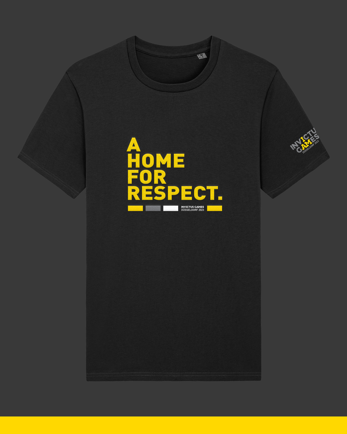 Ein Zuhause für Respekt. Schwarzes T-Shirt